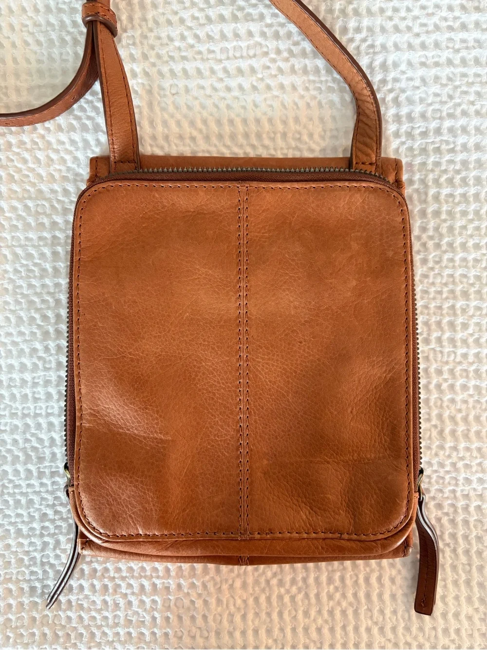 American Leather Co. Brandy Brown Leather Crossbody Bag